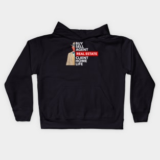 Real Estate Words Man Kids Hoodie